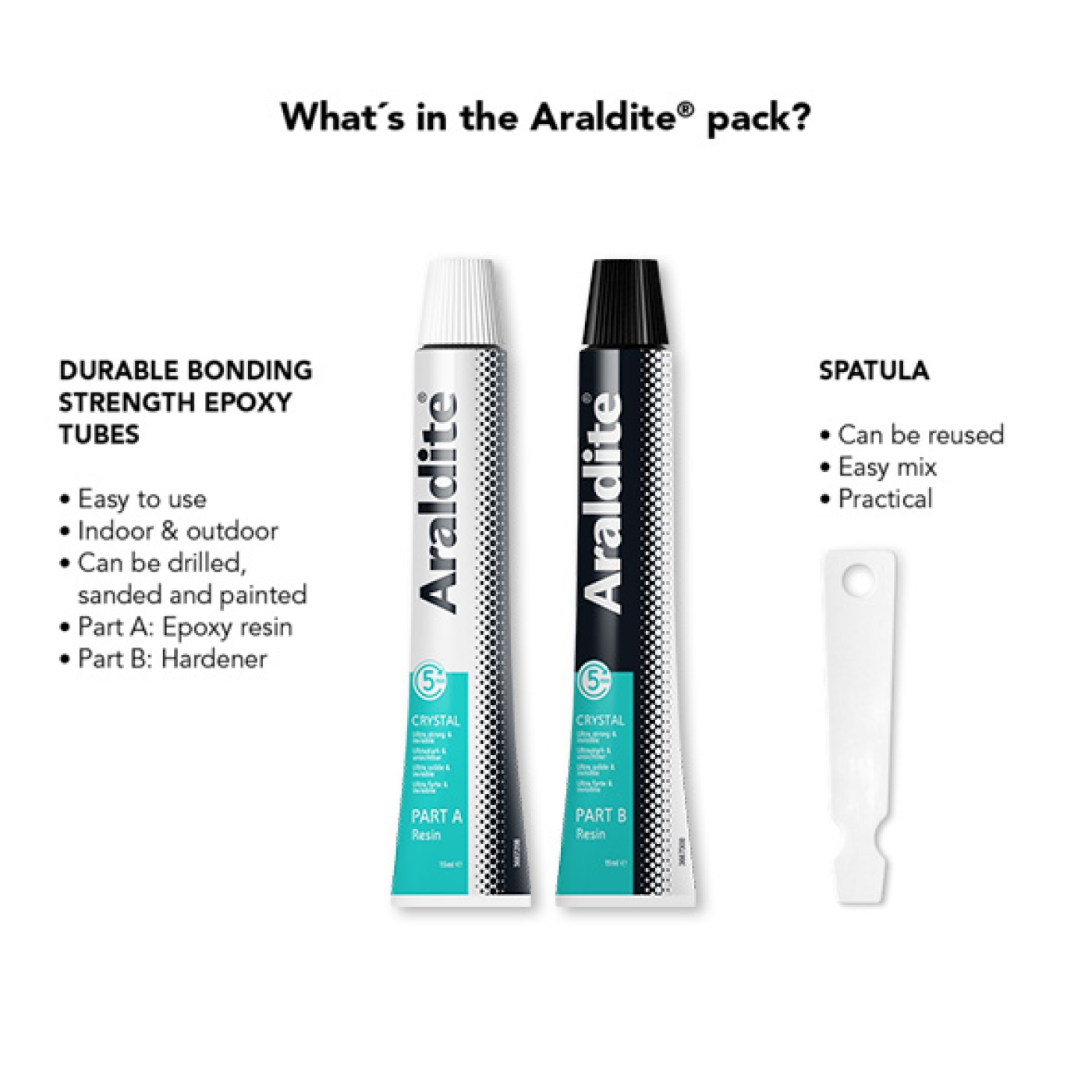 Araldite® Crystal 2x15ml | Invisible Strong Adhesive